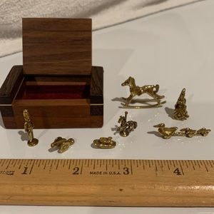 Lot of 7 miniature Toy Box sculptures by Daniel Riccio
